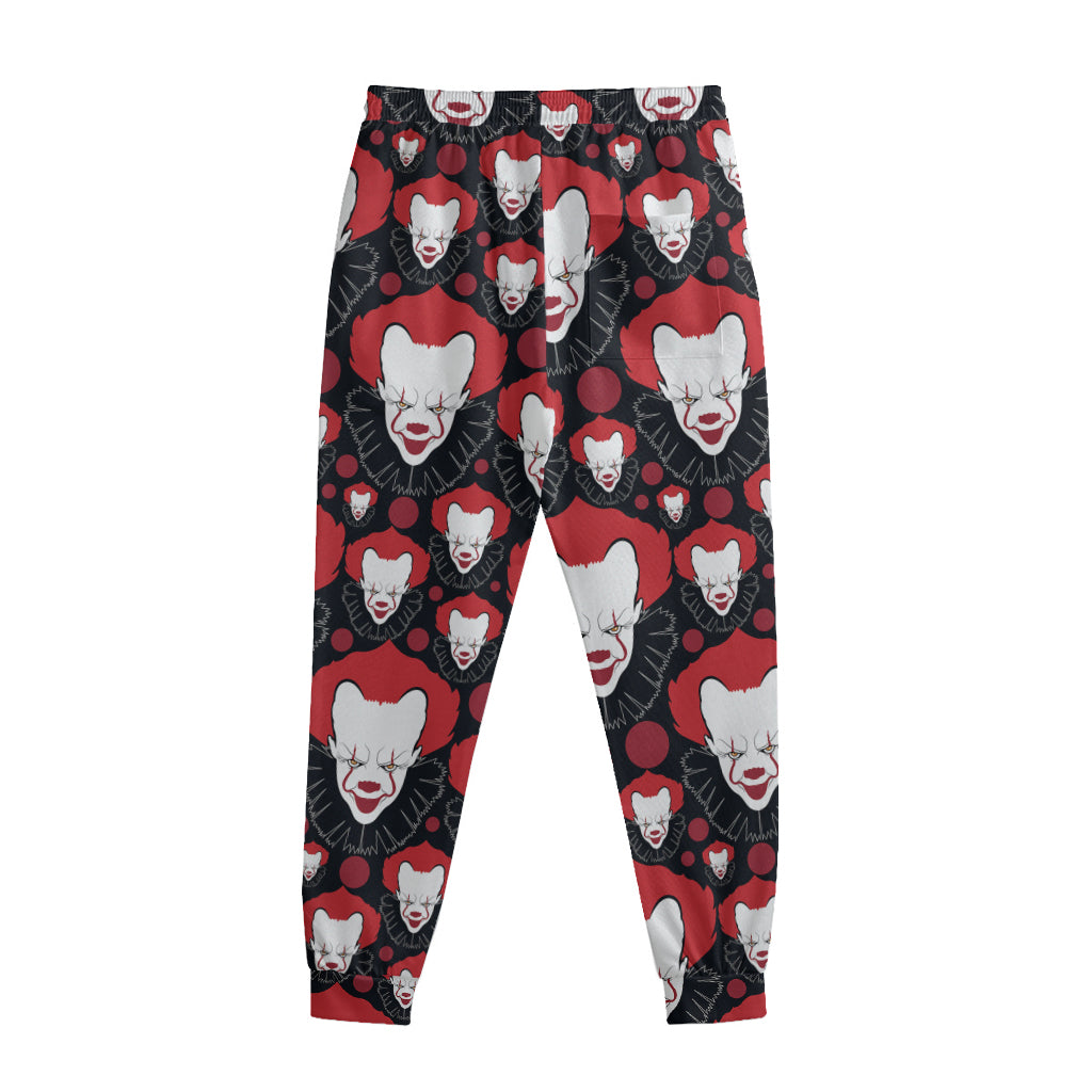 Halloween Scary Clown Pattern Print Sweatpants