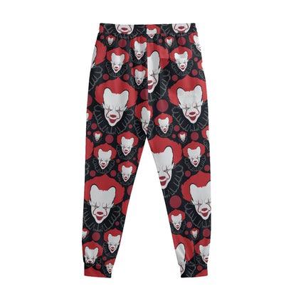 Halloween Scary Clown Pattern Print Sweatpants