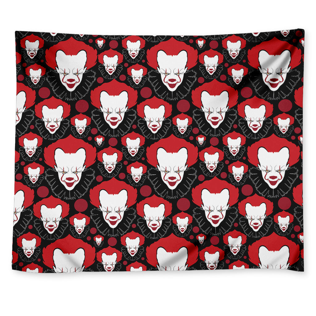 Halloween Scary Clown Pattern Print Tapestry