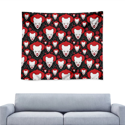 Halloween Scary Clown Pattern Print Tapestry