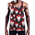 Halloween Scary Clown Pattern Print Men's Workout Tank Top