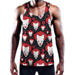 Halloween Scary Clown Pattern Print Training Tank Top