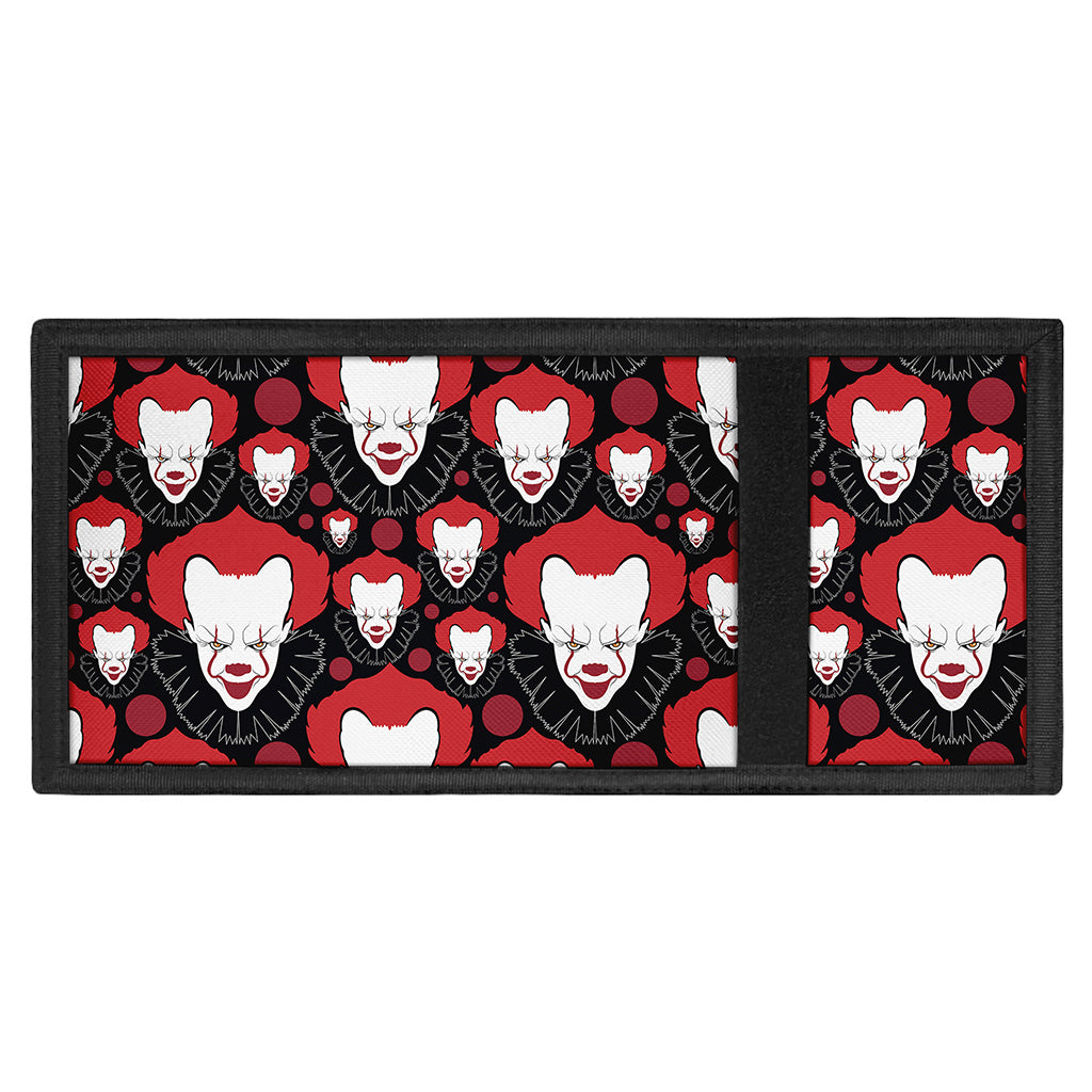 Halloween Scary Clown Pattern Print Trifold Wallet