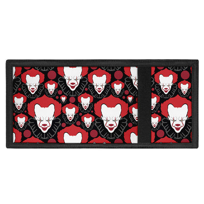 Halloween Scary Clown Pattern Print Trifold Wallet