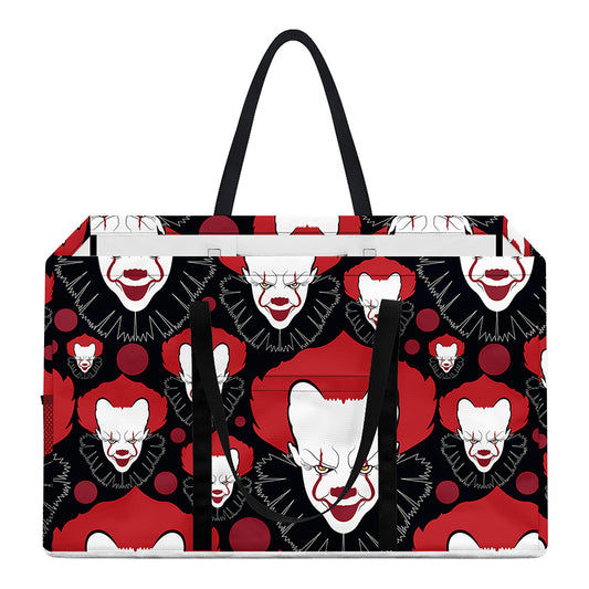 Halloween Scary Clown Pattern Print Utility Tote Bag
