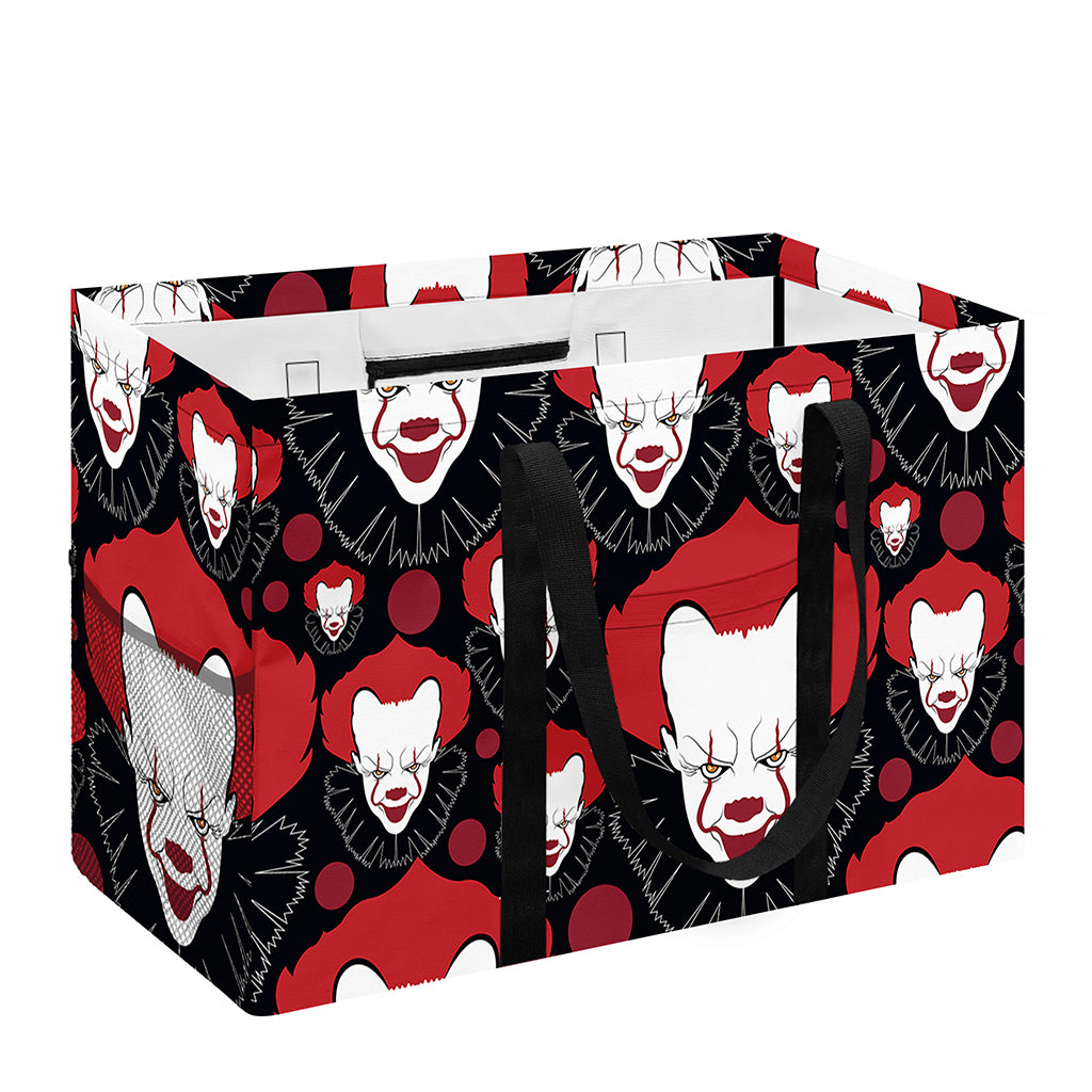 Halloween Scary Clown Pattern Print Utility Tote Bag