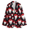 Halloween Scary Clown Pattern Print Women's Blazer