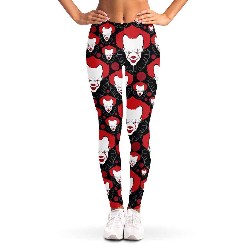 Halloween Scary Clown Pattern Print Women's Leggings