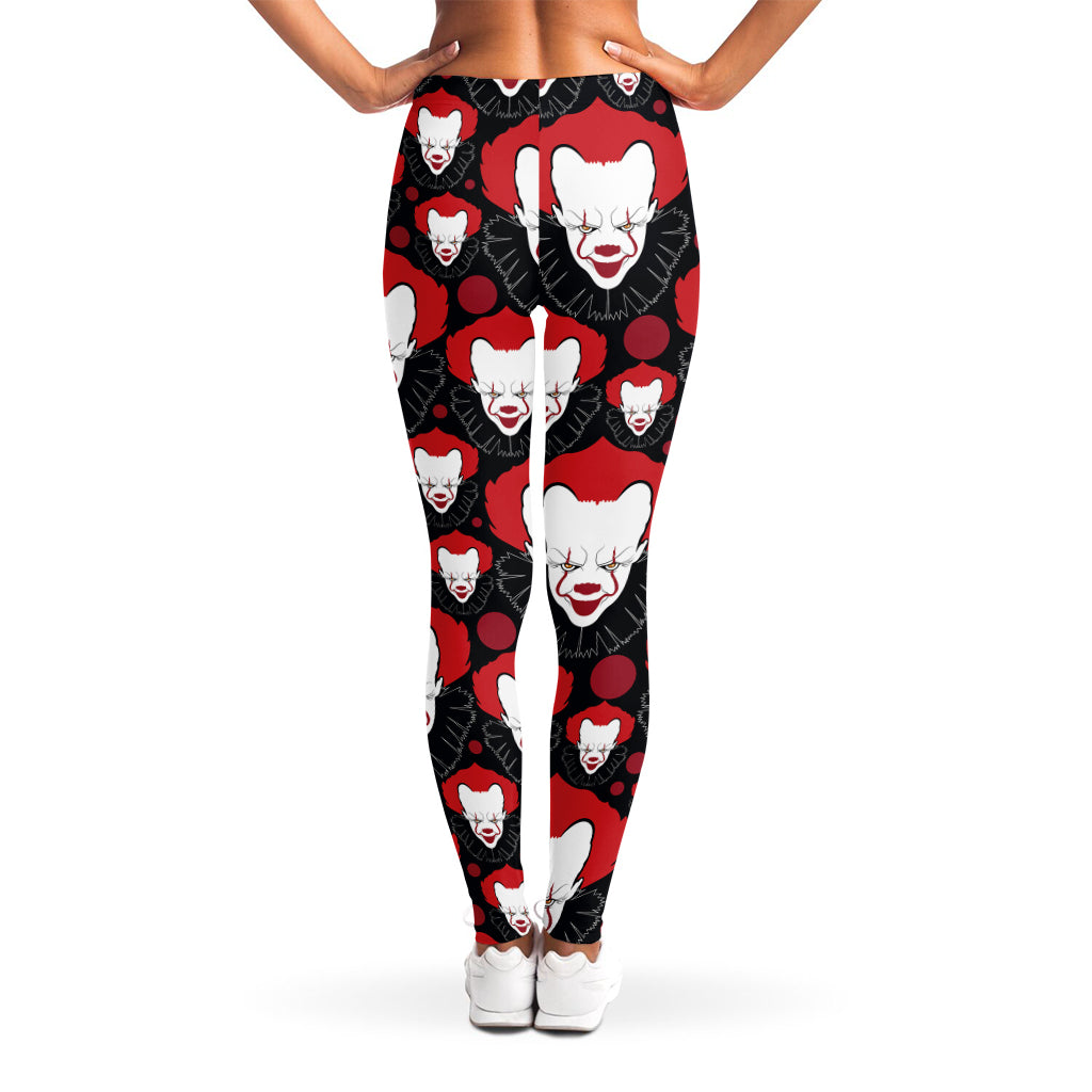 Halloween Scary Clown Pattern Print Women's Leggings