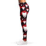 Halloween Scary Clown Pattern Print Women's Leggings