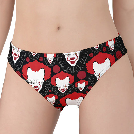 Halloween Scary Clown Pattern Print Women's Panties