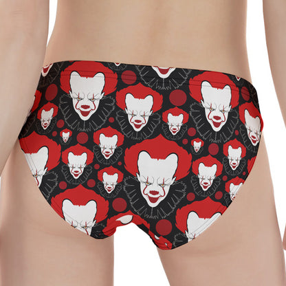 Halloween Scary Clown Pattern Print Women's Panties