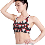 Halloween Scary Clown Pattern Print Women's Sports Bra