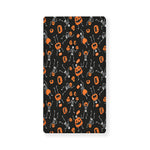 Halloween Skeleton And Pumpkin Print Baby Crib Sheet
