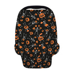 Halloween Skeleton And Pumpkin Print Baby Seat Cover
