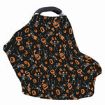 Halloween Skeleton And Pumpkin Print Baby Seat Cover