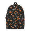 Halloween Skeleton And Pumpkin Print School Backpack