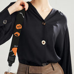 Halloween Skeleton And Pumpkin Print Bag Strap