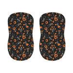 Halloween Skeleton And Pumpkin Print Bar Stool Covers