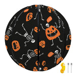 Halloween Skeleton And Pumpkin Print Basketball