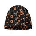 Halloween Skeleton And Pumpkin Print Beanie