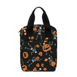 Halloween Skeleton And Pumpkin Print Bible Tote Bag