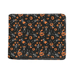 Halloween Skeleton And Pumpkin Print Bifold Wallet