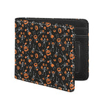 Halloween Skeleton And Pumpkin Print Bifold Wallet