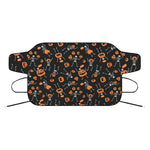 Halloween Skeleton And Pumpkin Print Car Windshield Snow Cover