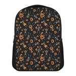 Halloween Skeleton And Pumpkin Print Casual Backpack