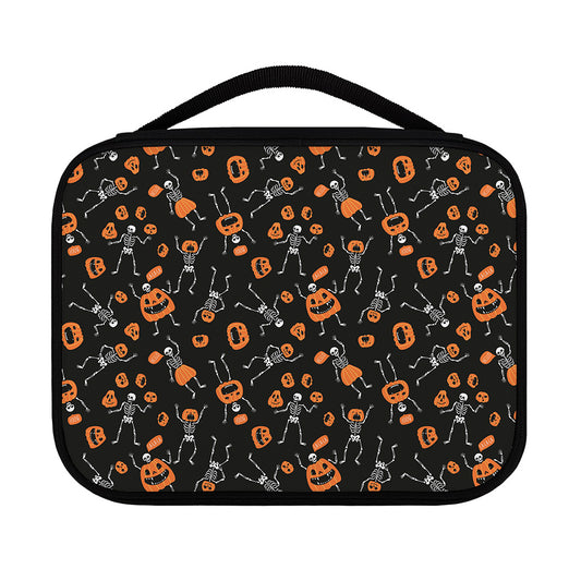 Halloween Skeleton And Pumpkin Print Classic Bible Case
