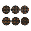 Halloween Skeleton And Pumpkin Print Coaster Set