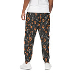 Halloween Skeleton And Pumpkin Print Cotton Pants
