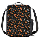 Halloween Skeleton And Pumpkin Print Crossbody Lunch Bag