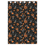 Halloween Skeleton And Pumpkin Print Curtain