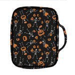 Halloween Skeleton And Pumpkin Print Front Pocket Bible Bag