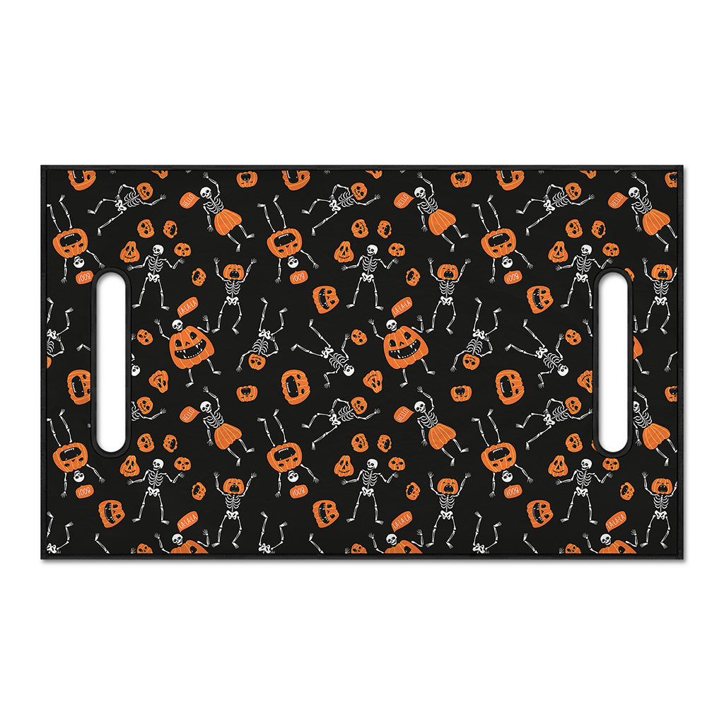 Halloween Skeleton And Pumpkin Print Golf Cart Seat Cover