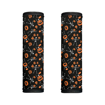 Halloween Skeleton And Pumpkin Print Handle Covers