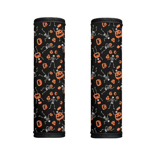 Halloween Skeleton And Pumpkin Print Handle Covers