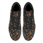 Halloween Skeleton And Pumpkin Print High Top Leather Sneakers
