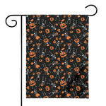 Halloween Skeleton And Pumpkin Print House Flag
