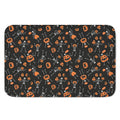 Halloween Skeleton And Pumpkin Print Indoor Door Mat