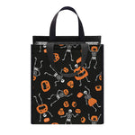 Halloween Skeleton And Pumpkin Print Insulated Lunch Tote