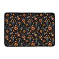 Halloween Skeleton And Pumpkin Print Kitchen Mat