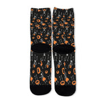 Halloween Skeleton And Pumpkin Print Long Socks