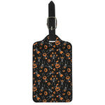 Halloween Skeleton And Pumpkin Print Luggage Tag