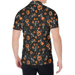 Halloween Skeleton And Pumpkin Print Men's Shirt