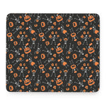 Halloween Skeleton And Pumpkin Print Mouse Pad
