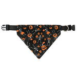 Halloween Skeleton And Pumpkin Print Over The Collar Dog Bandana