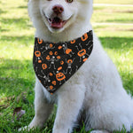 Halloween Skeleton And Pumpkin Print Over The Collar Dog Bandana